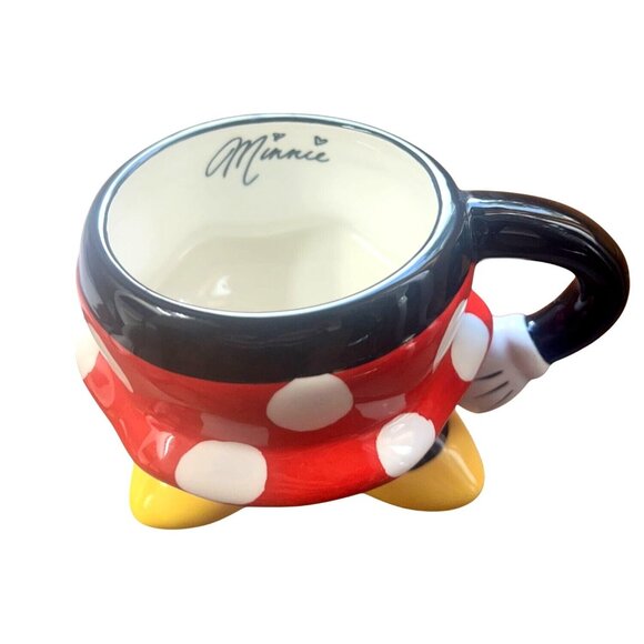 Disney Minnie Mouse 3D Ceramic Mug With Polka Dot Dress & Yellow Shoes - Picture 2 of 7